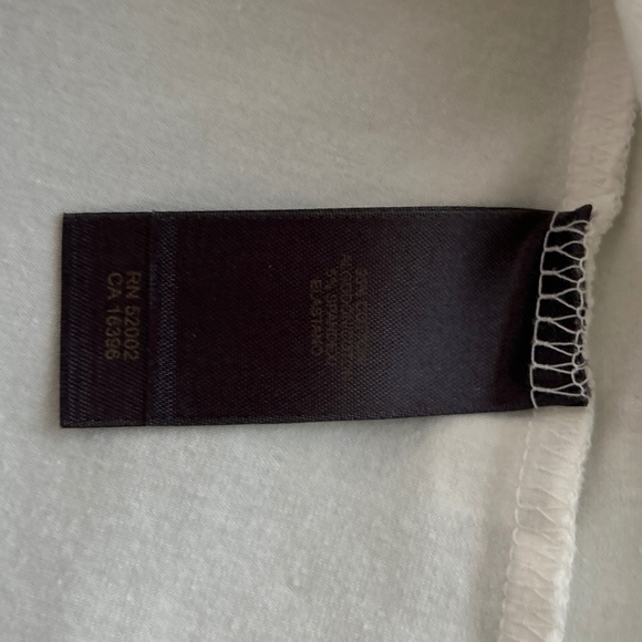 Liz Claiborne Ivory Cotton Button Front Scoop Neck Short Sleeve Tee Womens Large - Picture 7 of 7